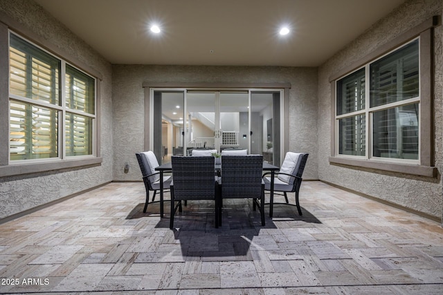 view of patio with outdoor dining area