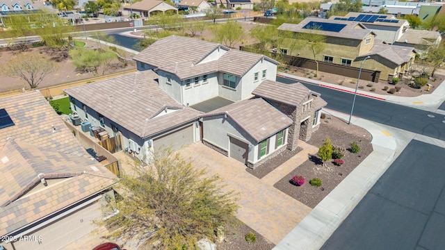 aerial view featuring a residential view