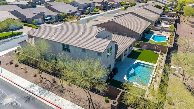bird's eye view with a residential view