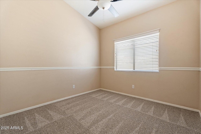 40614 N Key Ln, Anthem, AZ 85086 - carpeted spare room with ceiling fan and lofted ceiling