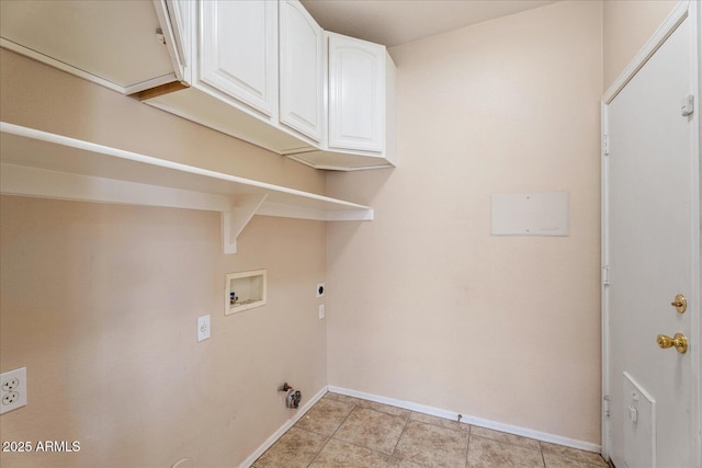 40614 N Key Ln, Anthem, AZ 85086 - laundry room with washer hookup, electric dryer hookup, cabinet space, and light tile patterned flooring