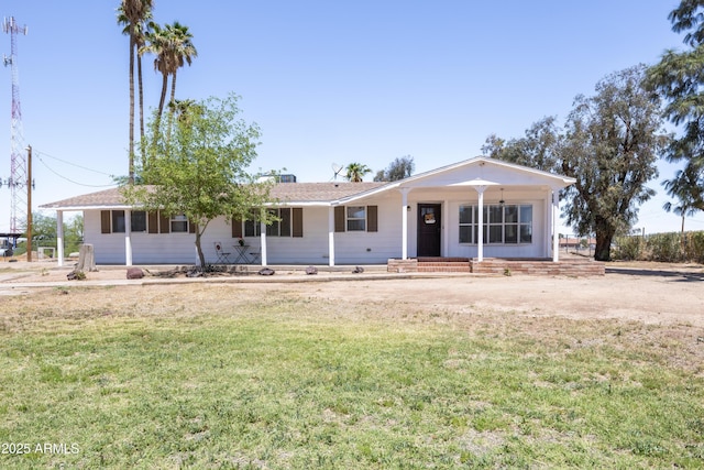 14484 W Jimmie Kerr Blvd, Casa Grande, AZ 85122 - ranch-style home featuring a front lawn and covered porch