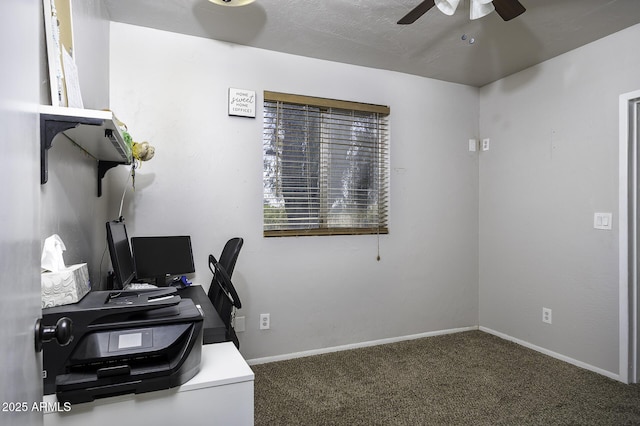 14484 W Jimmie Kerr Blvd, Casa Grande, AZ 85122 - office with a ceiling fan, carpet floors, and baseboards