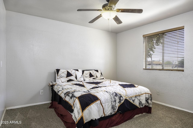 14484 W Jimmie Kerr Blvd, Casa Grande, AZ 85122 - bedroom with carpet, baseboards, and ceiling fan