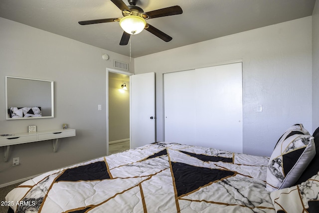 14484 W Jimmie Kerr Blvd, Casa Grande, AZ 85122 - bedroom with a closet and a ceiling fan