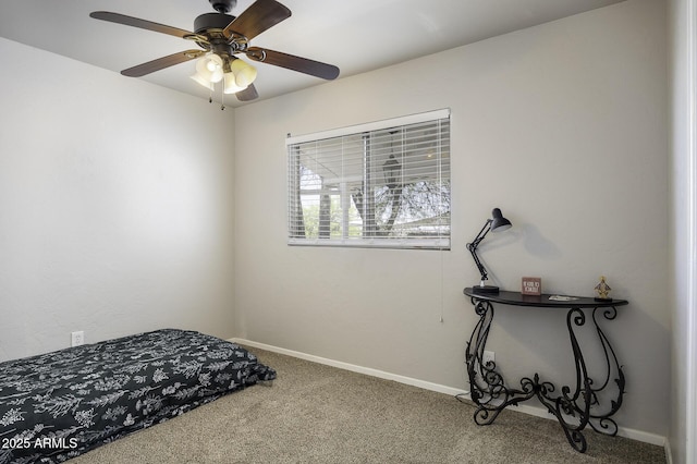 14484 W Jimmie Kerr Blvd, Casa Grande, AZ 85122 - bedroom with carpet, baseboards, and ceiling fan