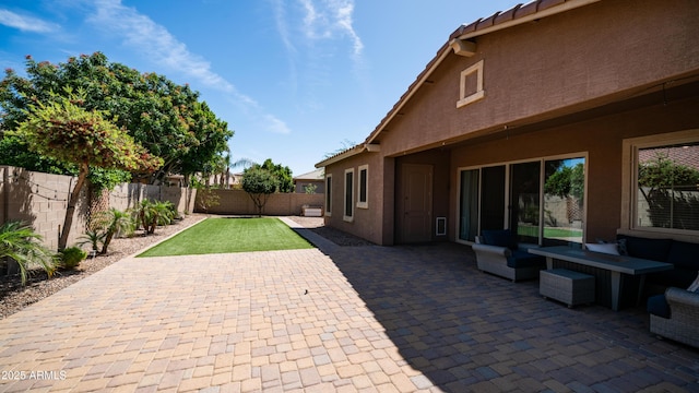 view of patio / terrace with a fenced backyard