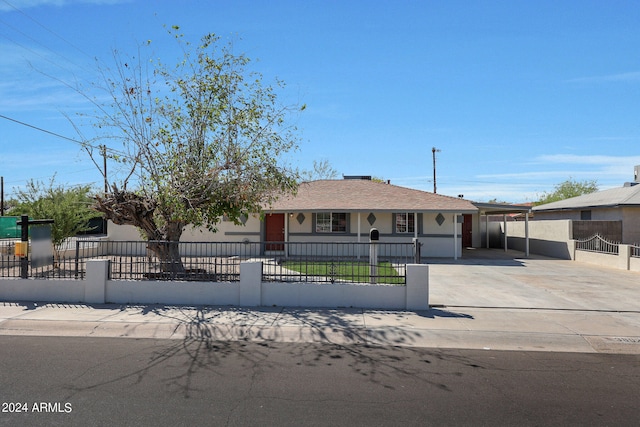 view of ranch-style home