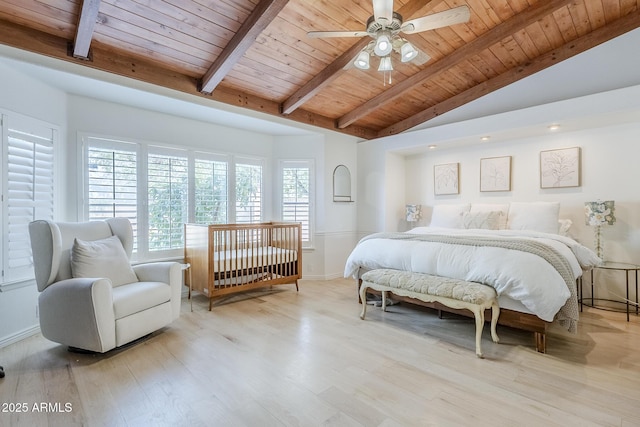 16254 N 48th Way, Scottsdale, AZ 85254 - bedroom with wood ceiling, wood finished floors, and ceiling fan