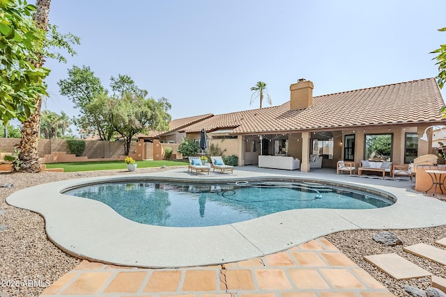 16254 N 48th Way, Scottsdale, AZ 85254 - view of pool featuring outdoor lounge area and a patio