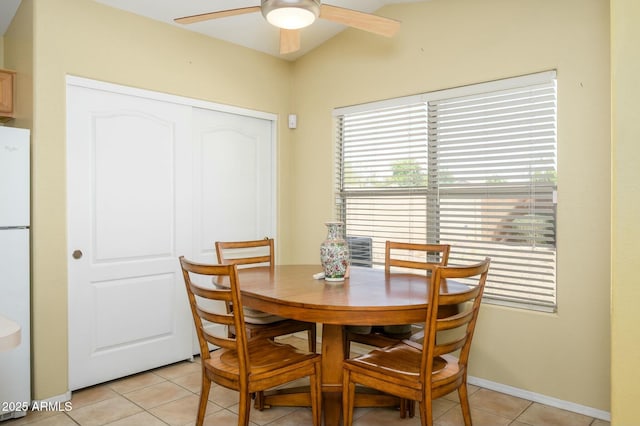 9446 E Olla Ave, Mesa, AZ 85212 - dining room with light tile patterned floors and ceiling fan