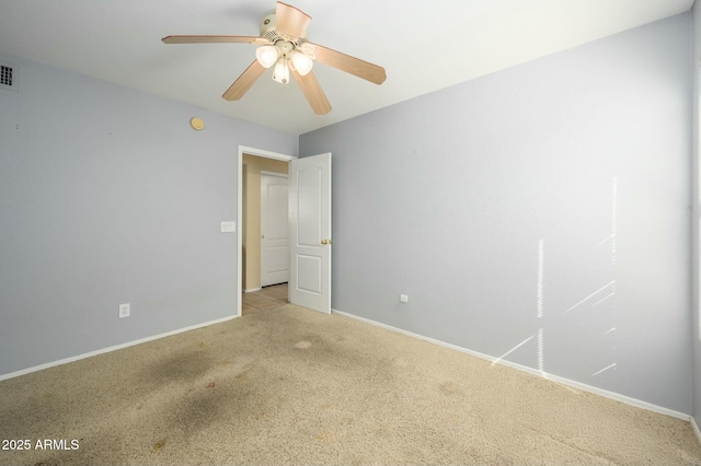 9446 E Olla Ave, Mesa, AZ 85212 - spare room with ceiling fan, baseboards, visible vents, and carpet floors