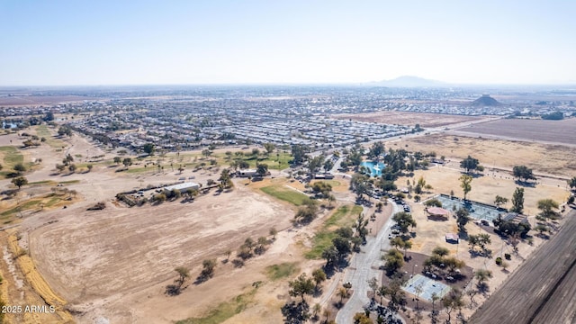 birds eye view of property featuring a rural view