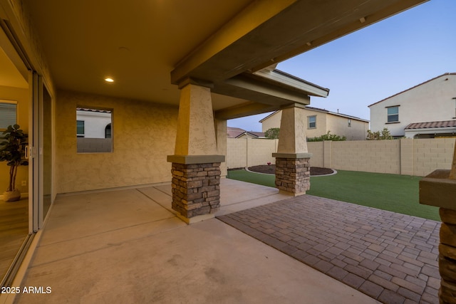 view of patio / terrace with a fenced backyard
