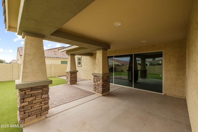 view of patio / terrace with fence