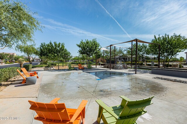 view of community featuring a patio area