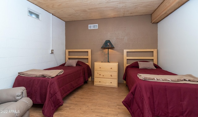 bedroom featuring light hardwood / wood-style floors