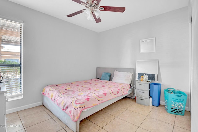 3027 E Grandview Rd Unit 1, Phoenix, AZ 85032 - bedroom featuring multiple windows, light tile patterned floors, and a ceiling fan