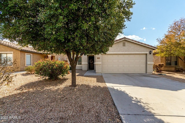 view of front of home featuring a garage