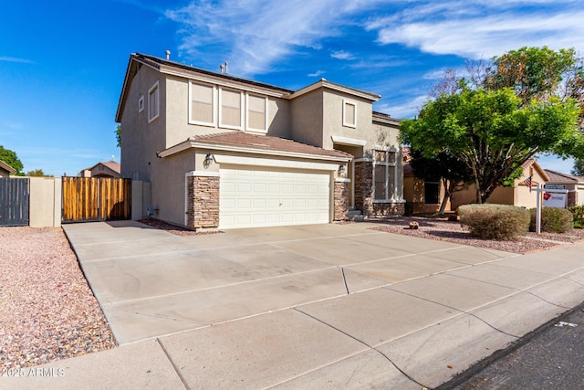 view of front of house featuring a garage