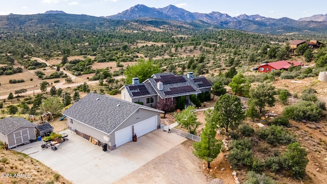 aerial view featuring a mountain view