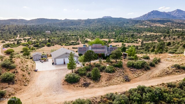 aerial view featuring a mountain view