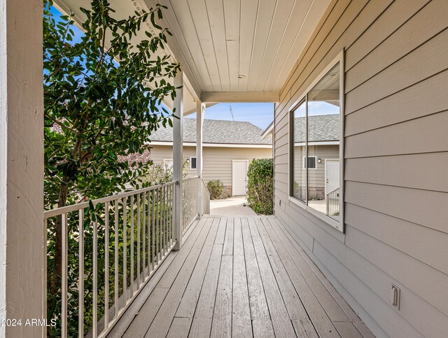 view of wooden terrace