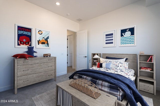 view of carpeted bedroom