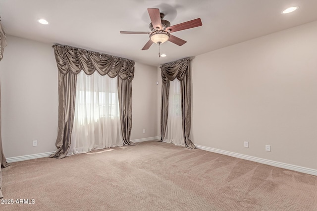 4724 S Anitole Way, Mesa, AZ 85212 - empty room with light colored carpet, a ceiling fan, and recessed lighting
