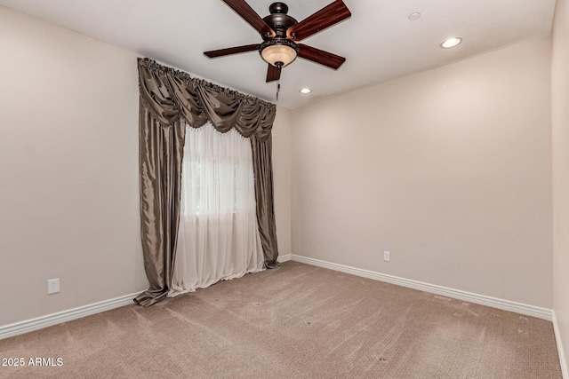 4724 S Anitole Way, Mesa, AZ 85212 - unfurnished room with a ceiling fan, carpet floors, and recessed lighting