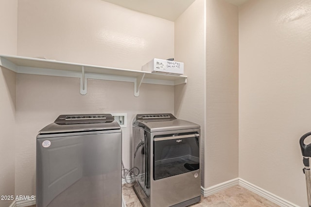 4724 S Anitole Way, Mesa, AZ 85212 - laundry area with separate washer and dryer and baseboards