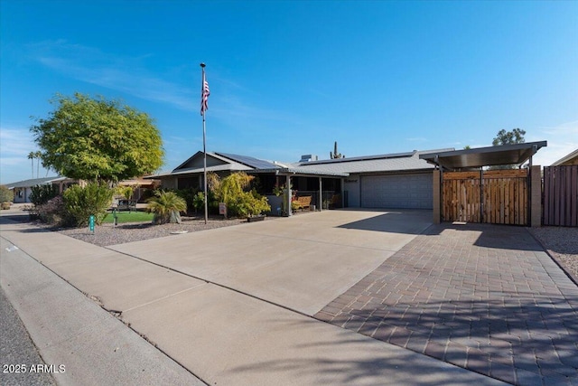 ranch-style house with a garage