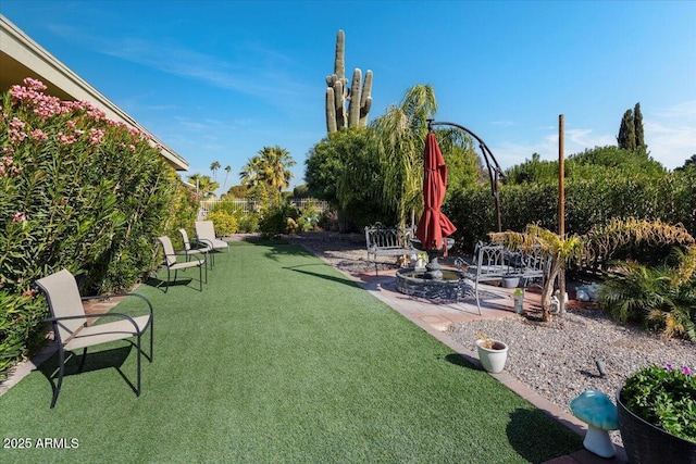 view of yard featuring a patio area