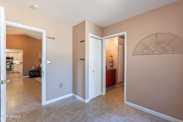 interior space with lofted ceiling