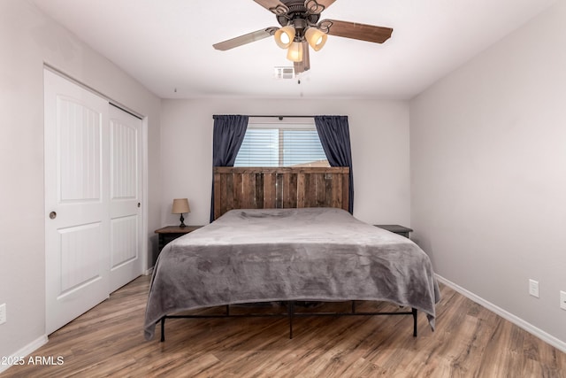 20750 E Chase Ct, Florence, AZ 85132 - bedroom featuring wood finished floors and ceiling fan