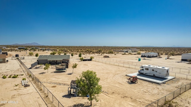 20750 E Chase Ct, Florence, AZ 85132 - aerial view of sparsely populated area featuring a desert landscape and a mountain backdrop