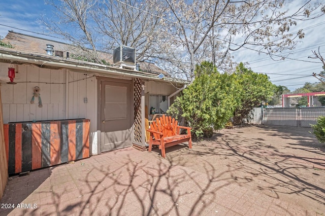 view of patio with central air condition unit