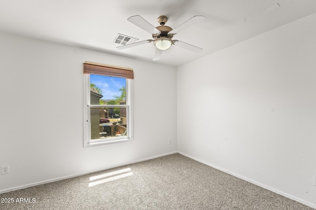 2337 E Fraktur Rd, Phoenix, AZ 85040 - unfurnished room featuring visible vents, carpet flooring, baseboards, and ceiling fan