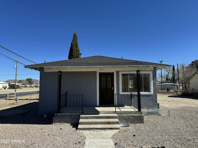 view of front of home featuring covered porch