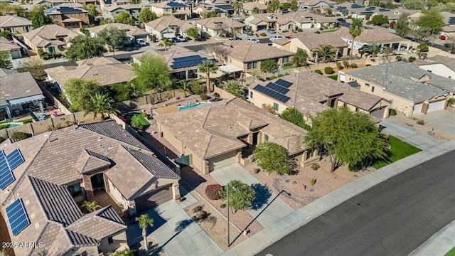 bird's eye view with a residential view