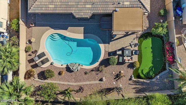 birds eye view of property