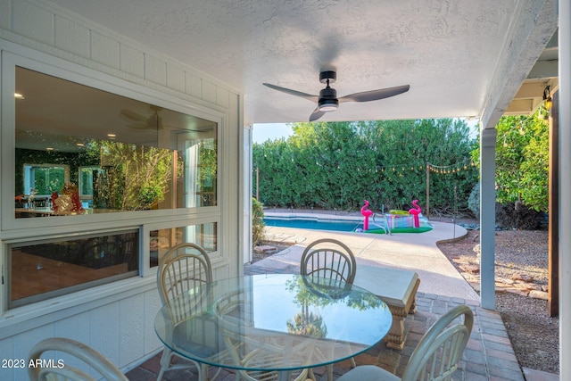 view of patio / terrace with ceiling fan