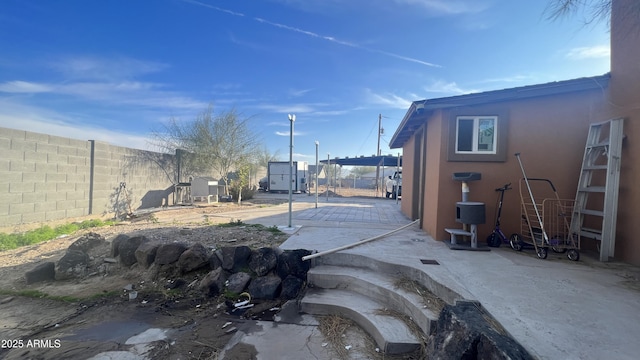 exterior space with a pergola and a patio area