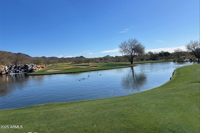 view of water feature featuring a mountain view