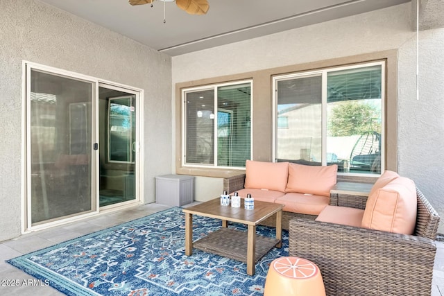 10840 W Saddlehorn Rd, Peoria, AZ 85383 - view of patio with outdoor lounge area and ceiling fan