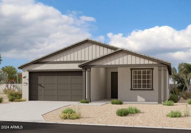 view of front of home with a garage