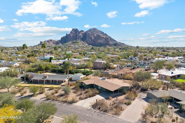 view of mountain feature featuring a residential view