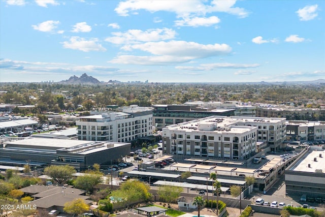 bird's eye view featuring a mountain view