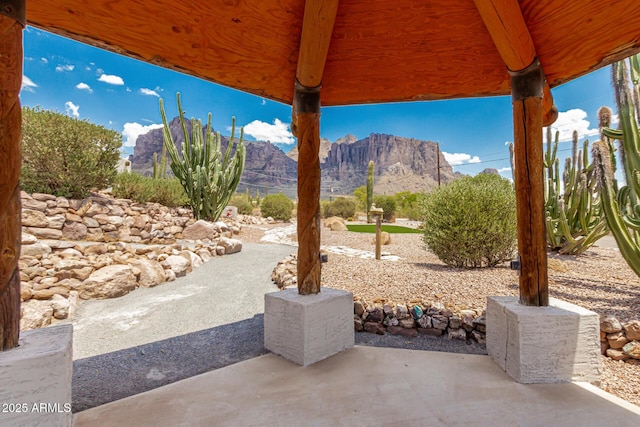 5736 E Singletree St, Apache Junction, AZ 85119 - view of patio featuring a mountain view