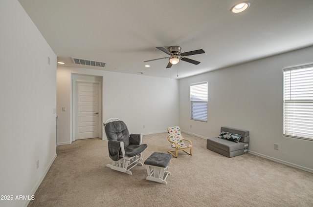 5621 W Chuck Box Rd, Laveen, AZ 85339 - unfurnished room with recessed lighting, ceiling fan, and carpet floors